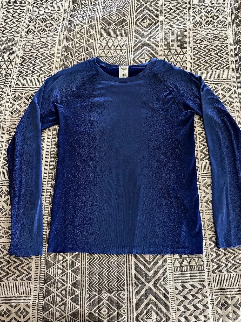Athleta Momentum Seamless Long Sleeve Top Borealis Contour Large